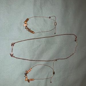 Arrow neckless and two bracelets